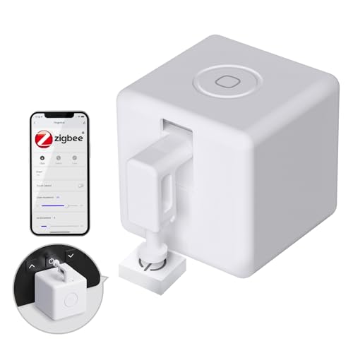 MOES ZigBee Fingerbot Plus Smart Switch Toggle-Smart Button Pusher Upgrade mit Touch-Steuerung,erfordert MOES Gateway für Alexa, Google Home und Timer-Steuerung von MOES