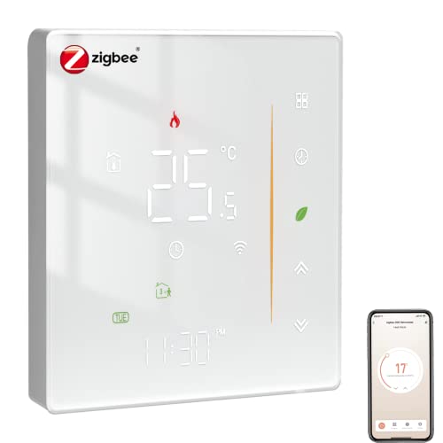 MOES Zigbee Smart Thermostat Wasser Fussbodenheizung,Smart Home Raumthermostat Digital Programmierbares Kompatibel Alexa/Google Home Stimmenkontrolle,Smart Life/Tuya App(MOES ZigBee Hub Erforderlich) von MOES