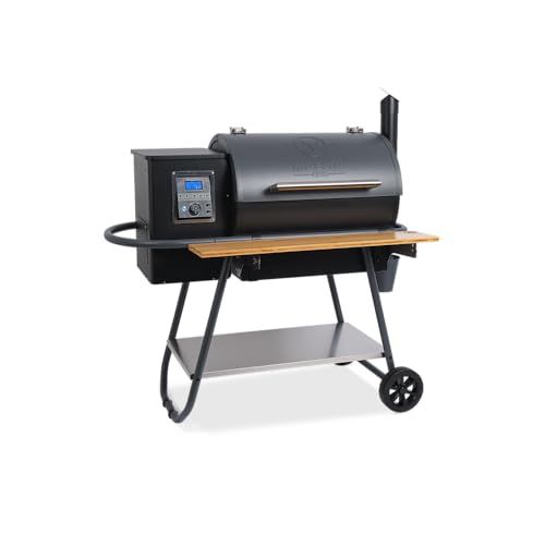 MOESTA-BBQ 10593 Sheriff Pelletgrill - Modell 2024, 2 Grillroste, Zündsystem, 144W, 240V, 310° C - Ablagebrett Bambus von MOESTA BBQ EST. 2012