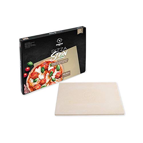 MOESTA-BBQ 19217 Pizzastein No. 1 - Eckig 45 x 35cm - Cordierit Naturstein - Italienische Pizza vom Grill - Ofenfest von MOESTA BBQ EST. 2012