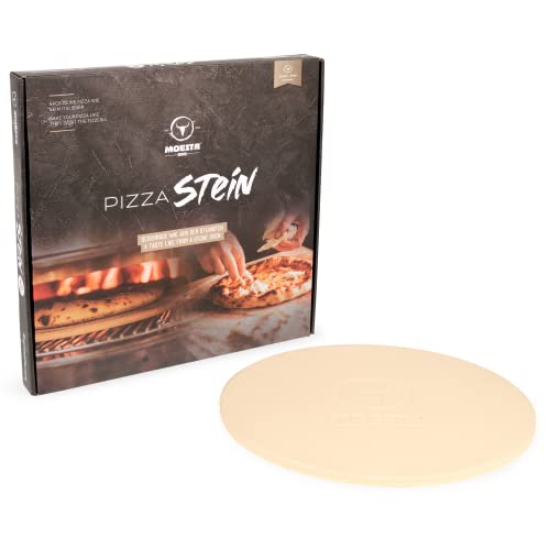 MOESTA-BBQ 10373 - Pizzastein No. 1 - Rund 36,5cm Durchmesser - Cordierit Naturstein – Italienischer Genuss vom Grill von MOESTA BBQ EST. 2012