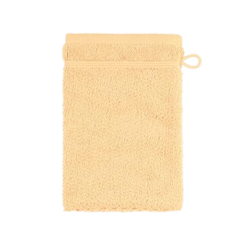 frottana Pearl Waschhandschuh 15 x 20 cm aus 100% Baumwolle, maize von MÖVE for frottana