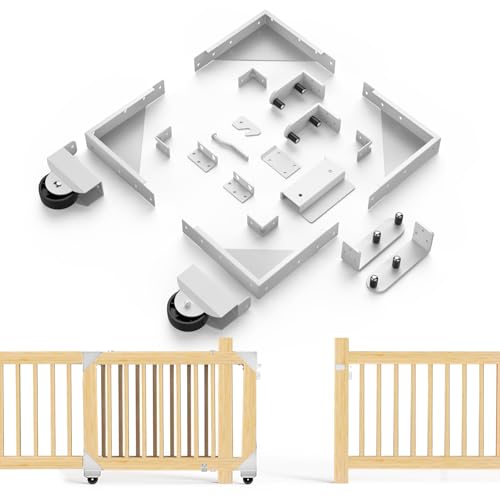 MOFEEZ Schiebetor-Set, robustes Rolltor-Hardware-Kit für reibungsloses, leises Gleiten, Weiß MOFEEZ Schiebetor-Set, robustes Rolltor-Hardware-Kit für reibungsloses, leises Gleiten, Weiß von MOFEEZ