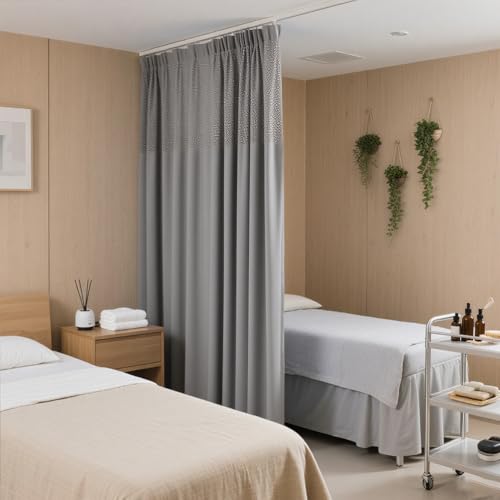 MOFGOE 1 Panel, flammhemmender Raumteiler für Krankenhäuser, Krankenhausvorhang mit an der Decke montierten Schienensätzen, für Schlafzimmer, 10,5 Fuß * 7,9 Fuß,Grau MOFGOE 1 Panel, flammhemmender Raumteiler für Krankenhäuser, Krankenhausvorhang mit an der Decke montierten Schienensätzen, für Schlafzimmer, 10,5 Fuß * 7,9 Fuß,Grau von MOFGOE