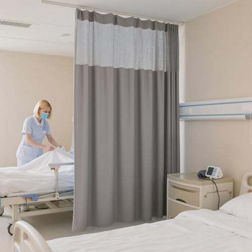 MOFGOE H 2,4 m feuerhemmende medizinische Raumteilervorhänge, medizinische Sichtschutzvorhänge mit flexiblen Schienen, für Krankenhaus, Wohnzimmer, Klinik,Grau,12ft*7.9ft MOFGOE H 2,4 m feuerhemmende medizinische Raumteilervorhänge, medizinische Sichtschutzvorhänge mit flexiblen Schienen, für Krankenhaus, Wohnzimmer, Klinik,Grau,12ft*7.9ft von MOFGOE