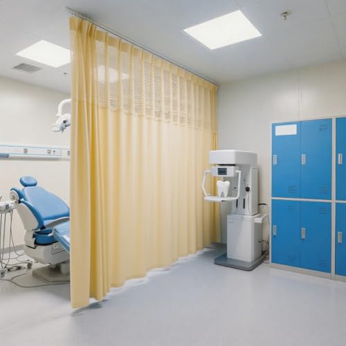 MOFGOE Medizinische Sichtschutzvorhänge mit Schiene, extra breiter Krankenhausvorhang, feuerhemmende medizinische Raumteilervorhänge, für Krankenhaus, Labor, 1 Panel,Beige,13ft*7.9ft MOFGOE Medizinische Sichtschutzvorhänge mit Schiene, extra breiter Krankenhausvorhang, feuerhemmende medizinische Raumteilervorhänge, für Krankenhaus, Labor, 1 Panel,Beige,13ft*7.9ft von MOFGOE