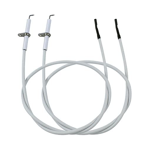 MOFLAME 2 Stück Keramik Zünder Elektrode mit 700 mm Zündkerze Draht Ersatzteile Verwendet Druckknopf Piezo Zünder für Gasgrill Kitchenaid Gasbrenner Feuerstelle Kamin von MOFLAME