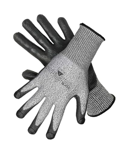 MOG Masters of Gloves Guide CPN 6225 extrem schnittfeste Stichschutz-Handschuhe Schnittschutz-Level F aus Metall-Mesh, PU beschichtet; für Gartenarbeit, Handwerk, Einsatzkräfte, Sicherheit von MOG
