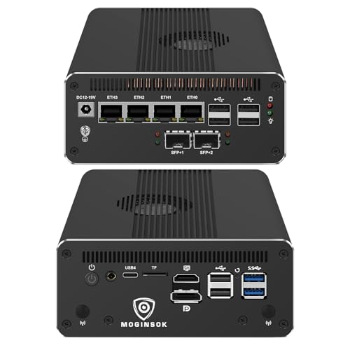 MOGINSOK MGNAS14 Micro Firewall Appliance 10Gbe Router with Intel 14th Gen Core Ultra 7 155H, AI MINI PC with 2x10Gbe SFP+ 96G DDR5 RAM 2TB M.2 PCIe SSD USB4 Support Pfsense|OPNsense|Openwrt|Windows MOGINSOK MGNAS14 Micro Firewall Appliance 10Gbe Router with Intel 14th Gen Core Ultra 7 155H, AI MINI PC with 2x10Gbe SFP+ 96G DDR5 RAM 2TB M.2 PCIe SSD USB4 Support Pfsense|OPNsense|Openwrt|Windows von MOGINSOK