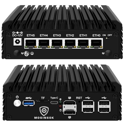 MOGINSOK Micro Firewall Appliance | 6X Intel i226-V 2.5GbE Ports | Intel N355 8-Core 3.9GHz | Barebone Fanless Mini PC Support OPNsense/pfSense/OpenWRT AES-NI PXE MOGINSOK Micro Firewall Appliance | 6X Intel i226-V 2.5GbE Ports | Intel N355 8-Core 3.9GHz | Barebone Fanless Mini PC Support OPNsense/pfSense/OpenWRT AES-NI PXE von MOGINSOK