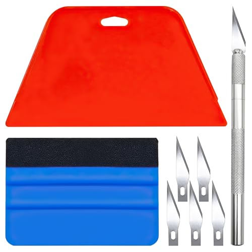 8 Stück Tapezierwerkzeug, Folierung Folierungs Werkzeug Tapeten Werkzeuge Set für Glatte Tapete, für Klebekontakt, Papier, Fensterfolie, Vinyl 8 Stück Tapezierwerkzeug, Folierung Folierungs Werkzeug Tapeten Werkzeuge Set für Glatte Tapete, für Klebekontakt, Papier, Fensterfolie, Vinyl von MOGITO