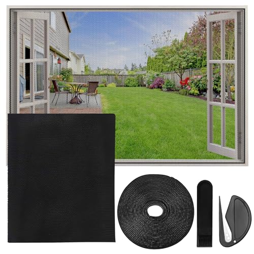 MOGITO Fliegengitter Fenster, Insektenschutz Fenster auf Fenstergrößen bis 180x150cm, Fliegengitter Fenster mit 1 Rollen Selbstklebend, Kein Bohren oder Schrauben, Schwarz MOGITO Fliegengitter Fenster, Insektenschutz Fenster auf Fenstergrößen bis 180x150cm, Fliegengitter Fenster mit 1 Rollen Selbstklebend, Kein Bohren oder Schrauben, Schwarz von MOGITO