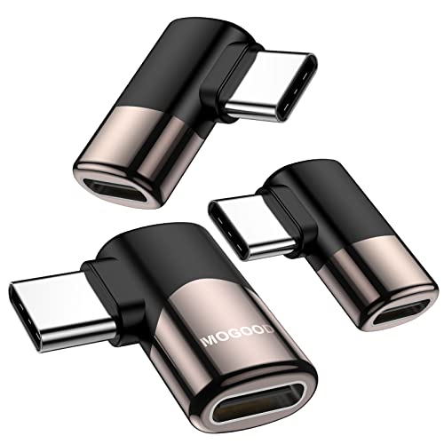 MOGOOD USB C 90 Grad Adapter Männlich zu Weiblich Extender Rechter Winkel für Steam Deck, Switch, Notebook, Tablet und Handy Zubehör von MOGOOD