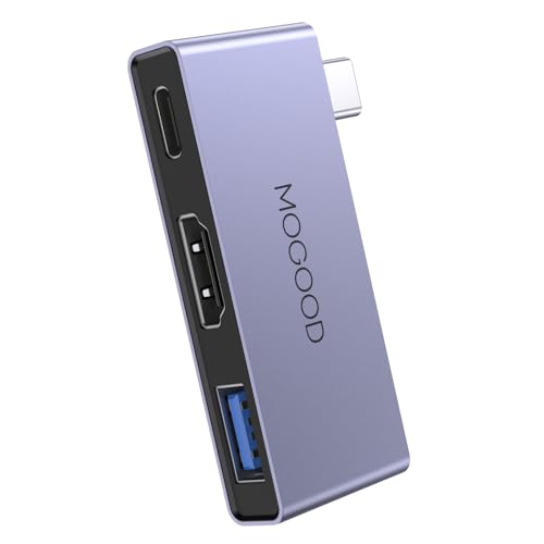 MOGOOD USB C zu HDMI Hub, USB C Digital AV Multiport Adapt mit 4K@60Hz, 100W Type C PD, USB 3.0 Datenport Kompatibel mit iPhone 15 Pro Max/15 Pro,Samsung S24/23, MacBook, iPad, Dell zu TV MOGOOD USB C zu HDMI Hub, USB C Digital AV Multiport Adapt mit 4K@60Hz, 100W Type C PD, USB 3.0 Datenport Kompatibel mit iPhone 15 Pro Max/15 Pro,Samsung S24/23, MacBook, iPad, Dell zu TV von MOGOOD