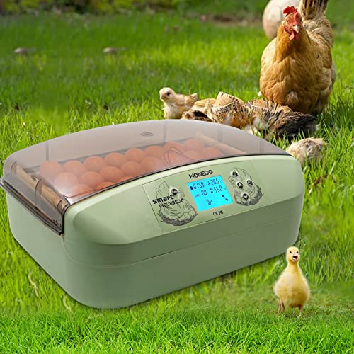 MOGOULUA 32 Inkubator 3 in 1 Intelligenter Vogelinkubator Professioneller Smart Broder Pfau Inkubator Vollautomatischer Geflügel Inkubator Temperaturkontrolle Auto-Drehen Hatcher von MOGOULUA