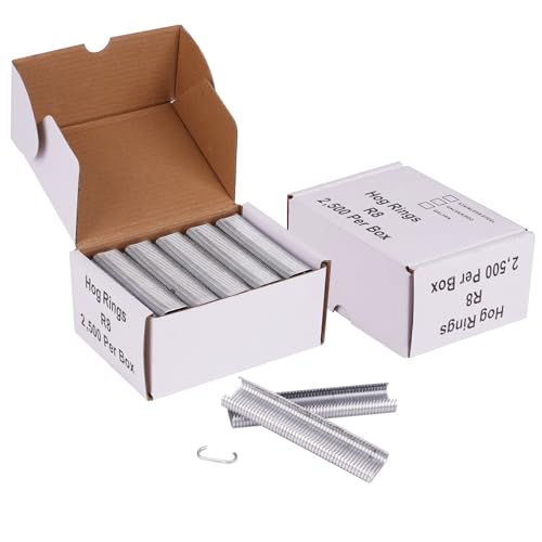 MOGOULUA 5000 Stück Zaunzange Ringe C-Typ Clip für Hog Ringzangen Haustierkäfig Zange Automatische Zaun Zange für Matratzen Auto Kissen Sofas Zäune Pet Käfige Installation Tool MOGOULUA 5000 Stück Zaunzange Ringe C-Typ Clip für Hog Ringzangen Haustierkäfig Zange Automatische Zaun Zange für Matratzen Auto Kissen Sofas Zäune Pet Käfige Installation Tool von MOGOULUA