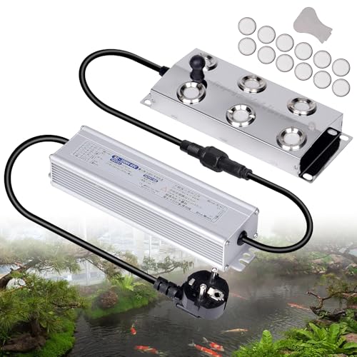 MOGOULUA Nebelmacher 6 Kopf Ultraschall Nebelgerät 5.5L/H mit 250W Wasserdichtem Nebelgerät Luft Befeuchter Innenhof Nebel Luftbefeuchter Teich Nebelgerät für Gartenbau Gewächshauslandschaft MOGOULUA Nebelmacher 6 Kopf Ultraschall Nebelgerät 5.5L/H mit 250W Wasserdichtem Nebelgerät Luft Befeuchter Innenhof Nebel Luftbefeuchter Teich Nebelgerät für Gartenbau Gewächshauslandschaft von MOGOULUA