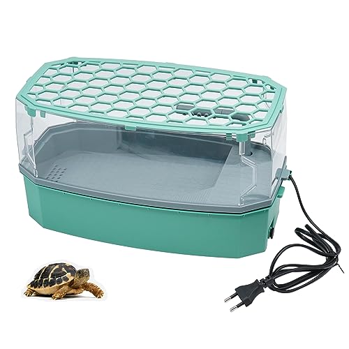 MOGOULUA Schildkrötenbecken Aquarium mit Wasserpumpe Reptilienhabitat Schildkrötenbecken Terrarium Schildkröte Basking Plattform mit Duschsystem Filterschicht von MOGOULUA