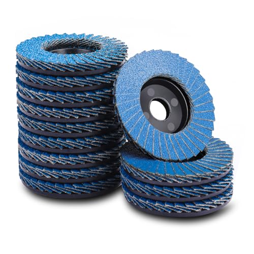 MOGRQAP 12 Stück 76mm Fächerscheiben, Feine Oberfläche Fächerschleifer 120 Korn Winkelschleifer Chleifmopteller Schleifscheiben Flap Disk für Metall Holz Stahl MOGRQAP 12 Stück 76mm Fächerscheiben, Feine Oberfläche Fächerschleifer 120 Korn Winkelschleifer Chleifmopteller Schleifscheiben Flap Disk für Metall Holz Stahl von MOGRQAP