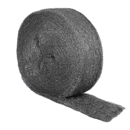 MOGRQAP 20 M Stahlwolle 0000 Gegen Mäuse und Ratten, Edelstahlwolle Fein 0000 Metall Polieren Stahl Wolle Nagerstop Wirksam Mäuseabwehr für Löcher, Wand Risse, Lüftungsgitter, Reinigen und Polieren von MOGRQAP