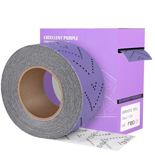 MOGRQAP Schleifpapier Rolle Multi-Hole, 70mmx12m Schleifblattrolle Körnung 180 Vorschneiden Hand Zerrissen Schleifpapier Lila Schleifrolle Keramik-Schleifblattrolle für Holz, Metall, Autoschleifen MOGRQAP Schleifpapier Rolle Multi-Hole, 70mmx12m Schleifblattrolle Körnung 180 Vorschneiden Hand Zerrissen Schleifpapier Lila Schleifrolle Keramik-Schleifblattrolle für Holz, Metall, Autoschleifen von MOGRQAP