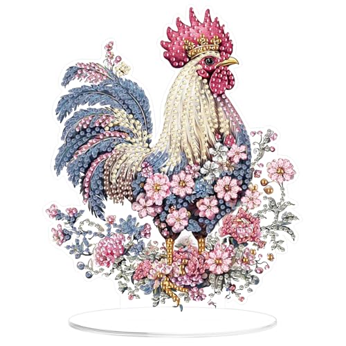 MOGTAA 5D Diamond Painting Huhn Desktop Deko für Erwachsene Kinder, Blume Diamond Painting Tisch Deko Set, DIY Diamant Painting Bilder Bastelset Kreativ Set für Zimmer Büro Desktop MOGTAA 5D Diamond Painting Huhn Desktop Deko für Erwachsene Kinder, Blume Diamond Painting Tisch Deko Set, DIY Diamant Painting Bilder Bastelset Kreativ Set für Zimmer Büro Desktop von MOGTAA