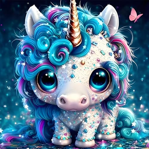 MOGTAA Licorne Diamond Painting Erwachsene, 5D Diamond Painting Kinder, Volle Bilder Diamant Malerei Kits, DIY Arts Craft Diamant Painting Kits als Geschenk und Home Dekor 30x30cm-4 von MOGTAA