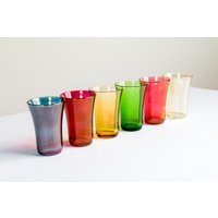 6x Schnapsglas Pinnchen Mid Century Bunte Gläser 2Cl Farbiges Glas 60Er Jahre von MOHRHENNDESIGN