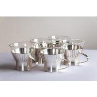 Zeitloses Mid Century Modern Teeservice Wmf Versilbert Mcm 5 Teetassen von MOHRHENNDESIGN