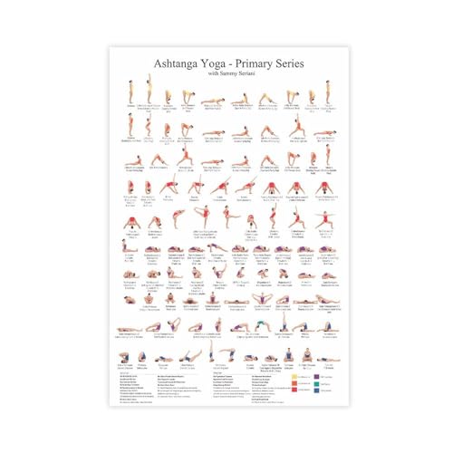 MOHTOY Ashtanga Yoga Primary Series Retro-Poster auf Leinwand, Wandkunst, Dekordruck, Bild Gemälde für Wohnzimmer, Schlafzimmer, Dekoration, ungerahmt, 30 x 45 cm MOHTOY Ashtanga Yoga Primary Series Retro-Poster auf Leinwand, Wandkunst, Dekordruck, Bild Gemälde für Wohnzimmer, Schlafzimmer, Dekoration, ungerahmt, 30 x 45 cm von MOHTOY