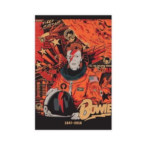 MOHTOY David Bowie Poster, Leinwandposter, Wandkunst, Dekordruck, Gemälde für Wohnzimmer, Schlafzimmer, Dekoration, ungerahmt, 60 x 90 cm MOHTOY David Bowie Poster, Leinwandposter, Wandkunst, Dekordruck, Gemälde für Wohnzimmer, Schlafzimmer, Dekoration, ungerahmt, 60 x 90 cm von MOHTOY