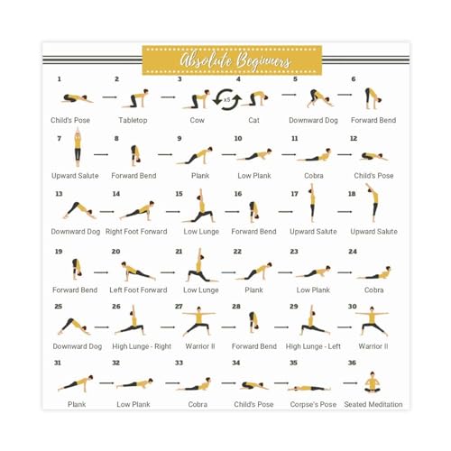 MOHTOY Yoga-Poster, Leinwand-Poster, Wandkunst, Dekordruck, Bild, Gemälde für Wohnzimmer, Schlafzimmer, Dekoration, ungerahmt, 30 x 30 cm MOHTOY Yoga-Poster, Leinwand-Poster, Wandkunst, Dekordruck, Bild, Gemälde für Wohnzimmer, Schlafzimmer, Dekoration, ungerahmt, 30 x 30 cm von MOHTOY