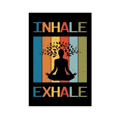 MOHTOY Yoga-Retroposter "Einatmen Ausatmen" Yoga Einatmen Ausatmen Ausatmen Ausatmen Leinwand Poster Schlafzimmer Dekor Sportlandschaft Büro Zimmer Dekor Geschenk Unframe-Stil 20 x 30 cm MOHTOY Yoga-Retroposter "Einatmen Ausatmen" Yoga Einatmen Ausatmen Ausatmen Ausatmen Leinwand Poster Schlafzimmer Dekor Sportlandschaft Büro Zimmer Dekor Geschenk Unframe-Stil 20 x 30 cm von MOHTOY