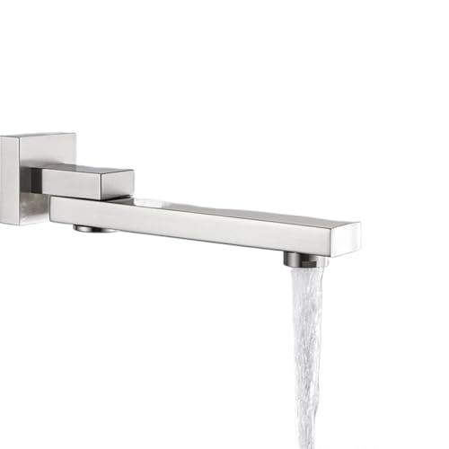 Badezimmer Messing Chrom/Schwarz Bronze Dusche Wasserhahn Auslauf Wand Montiert Swive Badewanne Bad Zubehör fürs Badezimmer(Color2) von MOHUIED