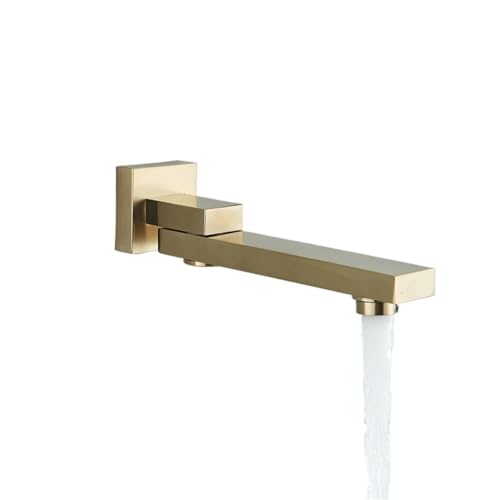 Badezimmer Messing Chrom/Schwarz Bronze Dusche Wasserhahn Auslauf Wand Montiert Swive Badewanne Bad Zubehör fürs Badezimmer(Color3) von MOHUIED