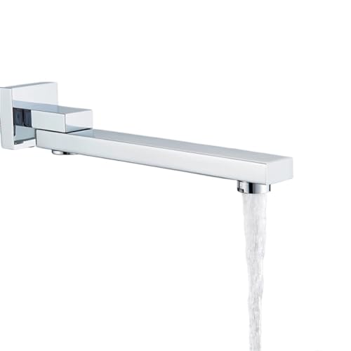 Badezimmer Messing Chrom/Schwarz Bronze Dusche Wasserhahn Auslauf Wand Montiert Swive Badewanne Bad Zubehör fürs Badezimmer(Color4) von MOHUIED