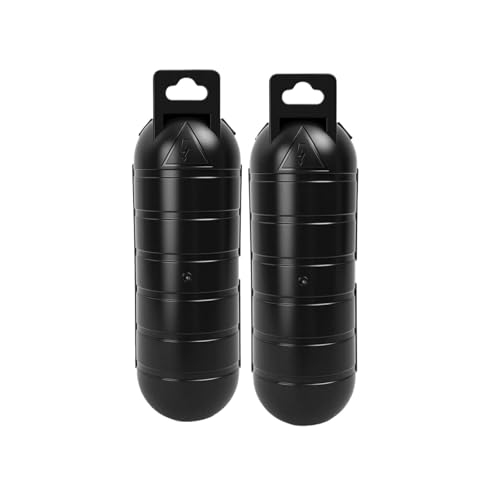 Kabelstecker-Schutzabdeckungen Elektrischer Verbindungssicherheitsschutzkasten Verlängerungsdraht-Anschlussschutzkästen für die Verwendung im Innenbereich(Black-2pcs) von MOHUIED
