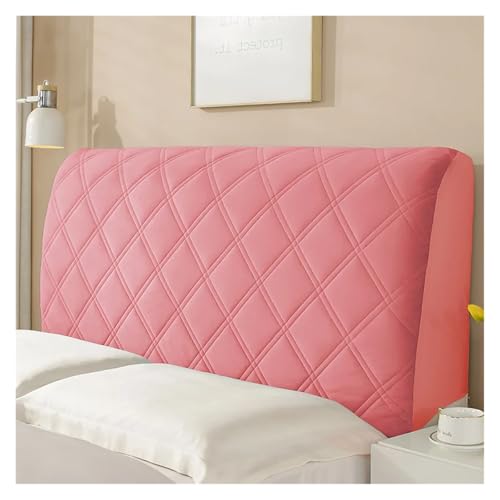 MOHUIED All-Inclusive-Kopfteilbezug, weich und glatt, gesteppt, aus dickem Samt, einfarbig, Schutzbezug for die Bettrückseite für gepolsterte Schlafzimmer Kopfteil(Dark Pink,160cm) von MOHUIED