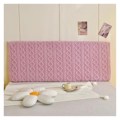 MOHUIED Bestickte Bettkopfteilabdeckung, Heimdekoration, Tagesdecke auf dem Bett, weiche, warme Universal-Bettdecken für gepolsterte Schlafzimmer Kopfteil(Pink,Length 150cm) von MOHUIED