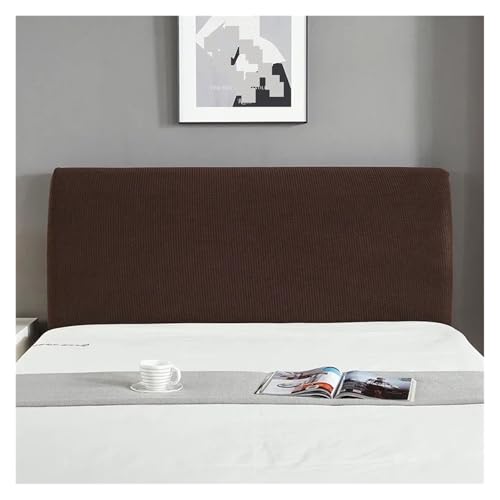 MOHUIED Elastischer, Dicker All-Inclusive-Kopfteilbezug fürs Bett, einfarbig, Polarfleece for Zuhause, solide Heimtextilien mit Langer Rückseite für gepolsterte Schlafzimmer Kopfteil(Color 4,180cm) von MOHUIED