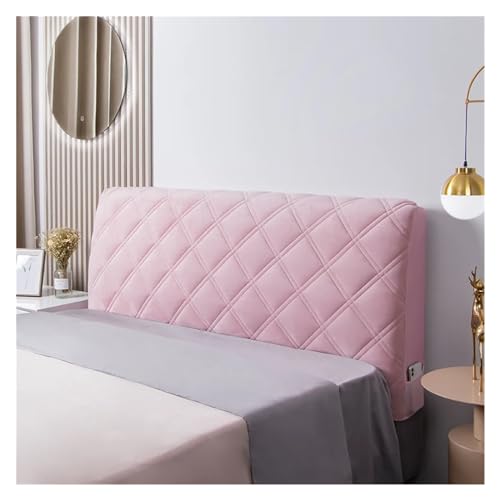 MOHUIED Plüsch Gesteppte Tagesdecke, Kopfteilbezug for Schlafzimmer, weicher, Dicker Samt, gesteppter, Heimbettwäsche, Rückenlehnenbezug für gepolsterte Schlafzimmer Kopfteil(Pink,W180 x H70cm) von MOHUIED
