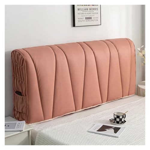 MOHUIED Technischer Stoff-Kopfteilbezug, All-Inclusive, verdickter Steppbett-Kopfbezug, Nachttisch-Schutzbezug für gepolsterte Schlafzimmer Kopfteil(Orange,W190xH70cm) von MOHUIED