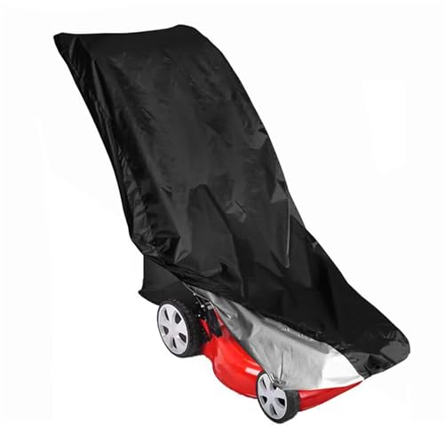 MOHUIED Universal Push Mower Covers Garden Tool Sunscreen Cover with Storage Bag 210D Fabric AufsitzrasenmäHer(Black) von MOHUIED