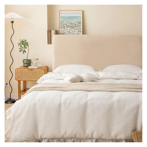 MOHUIED Weicher Samt-Kopfteilbezug, All-Inclusive, weicher, glatter, gesteppter Kopfbezug, einfarbiger Bett-Rückenschutzbezug für gepolsterte Schlafzimmer Kopfteil(Color 2,150cm) von MOHUIED