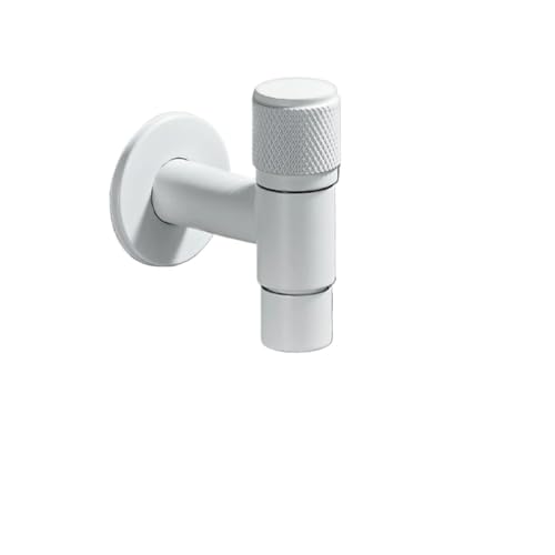 Mop Pool Wasserhahn Anti-Spritzwasser Schnellöffnungsdüse in der Wand Einzelgekühltes Haushaltsbad fürs Badezimmer(Round white) von MOHUIED