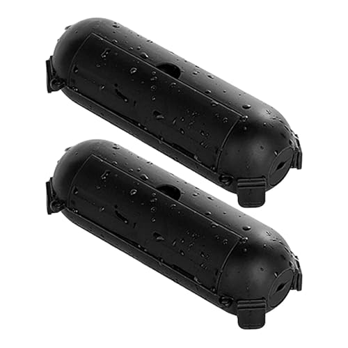 Verlängerungskabelabdeckung for den Außenbereich mit Aufhängeloch, Kabelanschlussschutz, wasserdichte Anschlussdose for Stromkabel für die Verwendung im Innenbereich(2Pcs Black) von MOHUIED