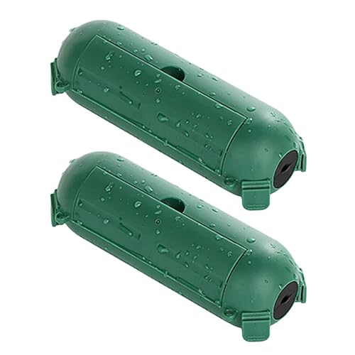 Verlängerungskabelabdeckung for den Außenbereich mit Aufhängeloch, Kabelanschlussschutz, wasserdichte Anschlussdose for Stromkabel für die Verwendung im Innenbereich(2Pcs Green) von MOHUIED