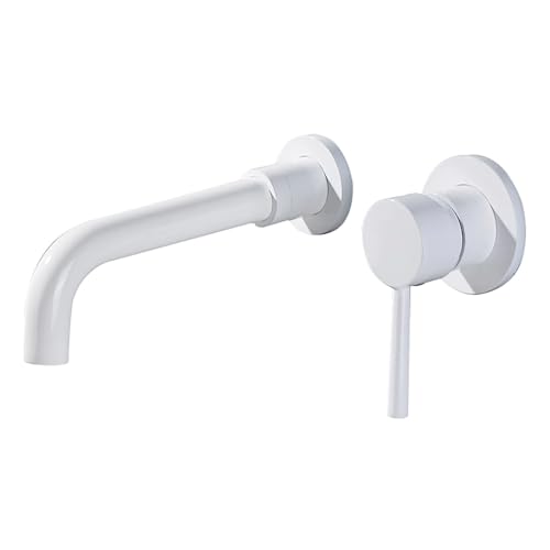 Wandmontierter Badhahn aus schwarzem Messing mit verdecktem 2-Loch-Einhandgriff for Kalt- und Warmwasser fürs Badezimmer(Color3) von MOHUIED