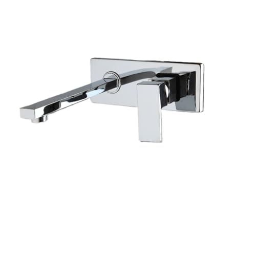 Wandmontierter Wasserfall-Badezimmerhahn, Heiß- und Kaltwassermischbatterie, Einhand-Badewannenarmaturen, Schwarz/Gold fürs Badezimmer(Color 3) von MOHUIED