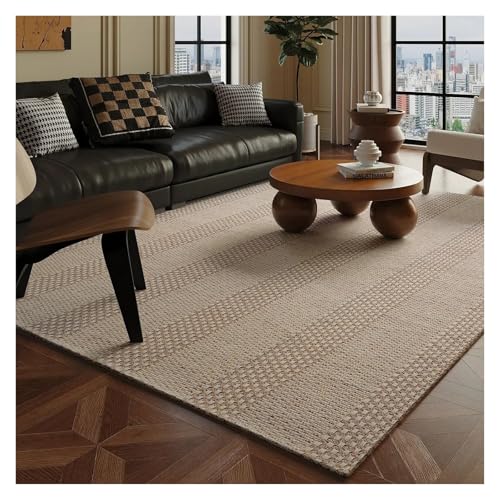 Wohnzimmerteppich, moderner minimalistischer Heim-Schlafzimmerteppich, Teetisch, Nachttischdecke, einfarbig, minimalistisch gewebte Decke für Wohnzimmer, Küche, Schlafzimmer(B,120x160cm) von MOHUIED